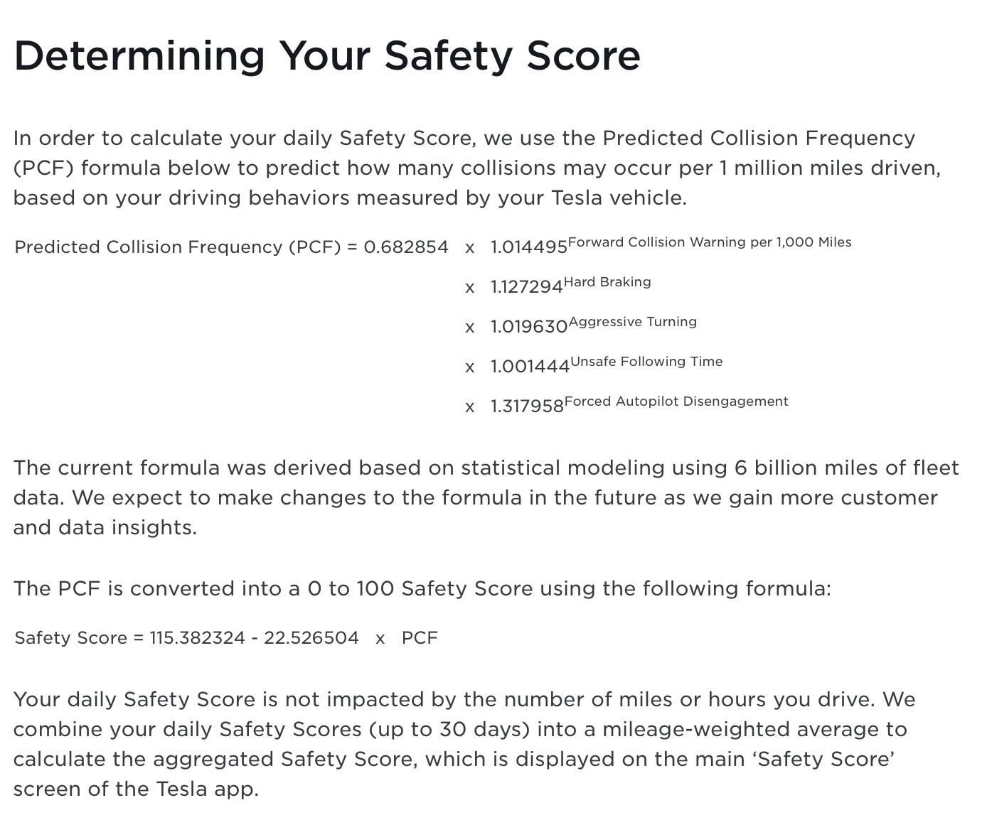 Tesla Introduces The Safety Score